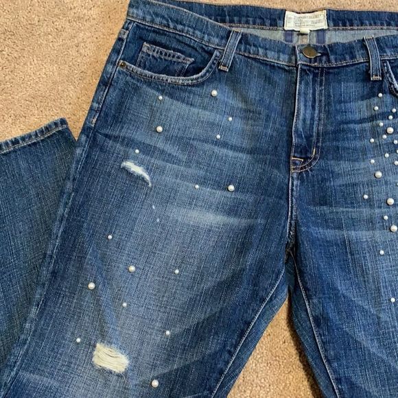 Current Elliot Denim & Pearl Boyfriend Jeans Womens Sz 32 - Picture 7 of 12
